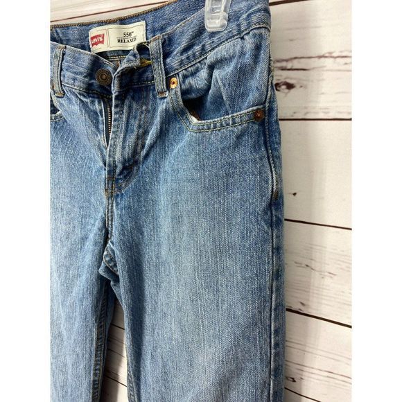 Levi's 550 Boy's Size 14 Slim Medium Wash Denim Blue Jeans - Picture 5 of 7